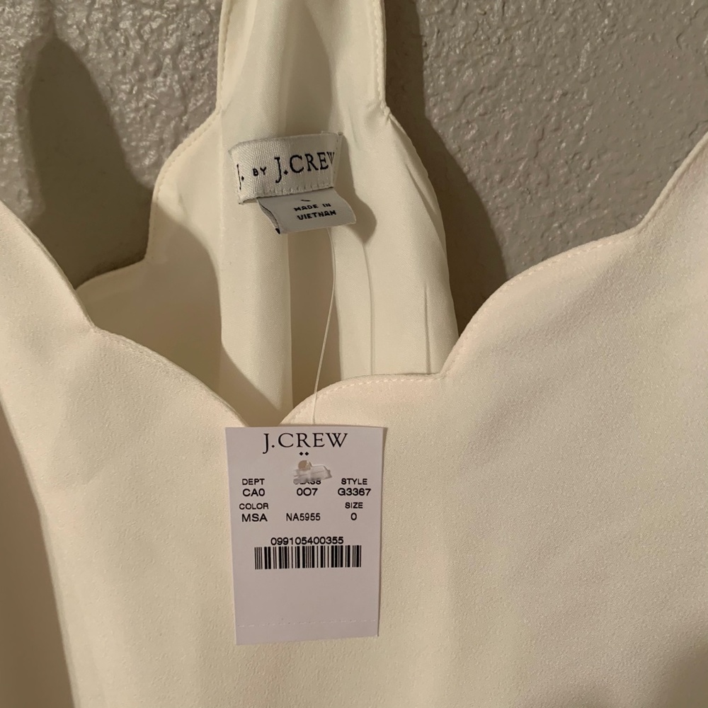 NWT J. by J. Crew scalloped tank cami top - Picture 4 of 4